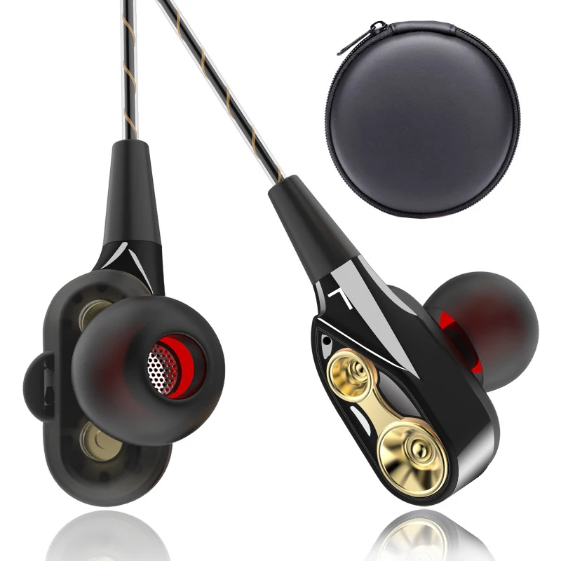 

Earphone Headset Hifi Earbuds In-ear Bass Earphones + Carring Case For MP3 MP4 Huawei Xiaomi Redmi Sumsung Smartphone