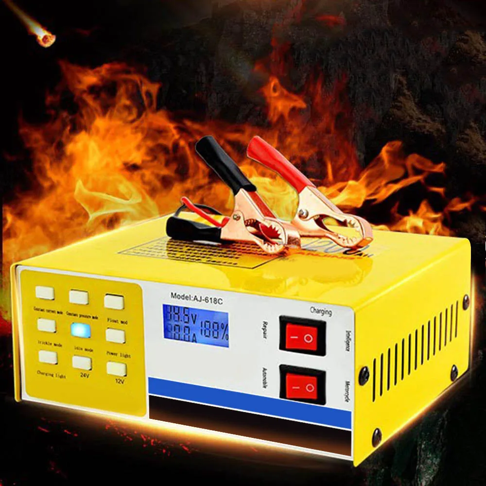250 V 12 V/24 200AH Смарт Пульс Ремонт Автомобиля Батарея Зарядное устройство