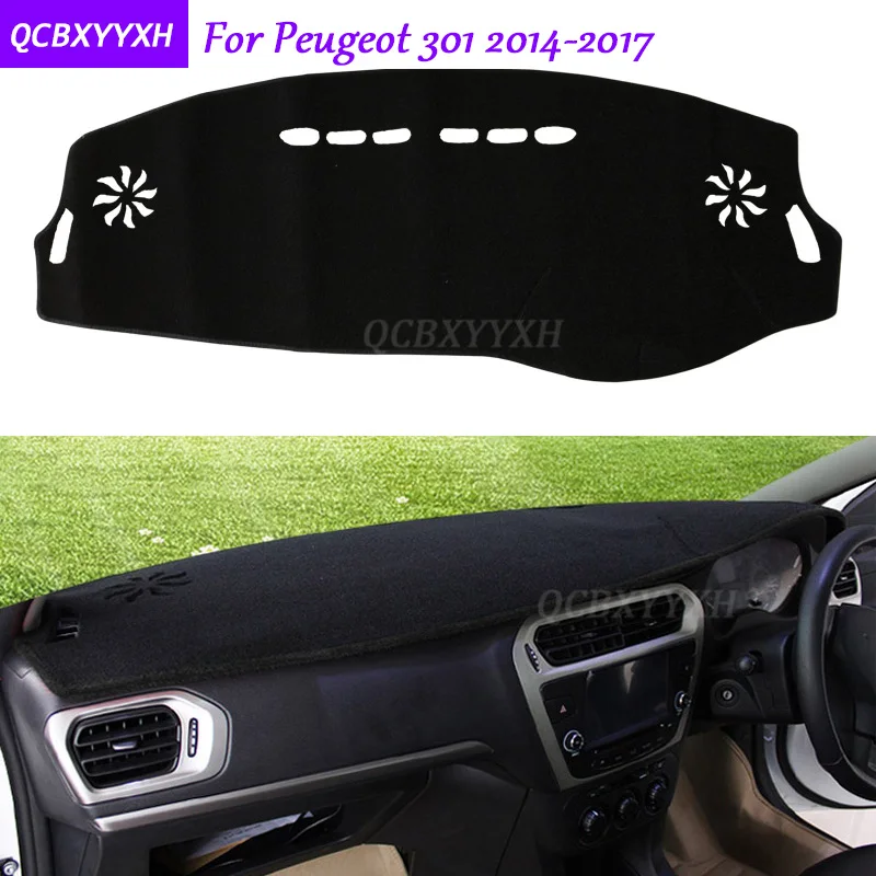 Коврик для приборной панели Peugeot 301 2014 2017 защитный коврик интерьера Photophobism