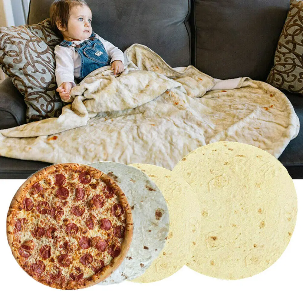 

Burrito Carpets Throw Tortilla Texture Soft Fleece Super Bed Sofa Bedding Throw