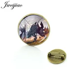 JWEIJIAO Приключения Игра Horizon Zero Dawn Броши стеклянный кабошон фото купол металлический значок украшение для сумки одежды HZD05