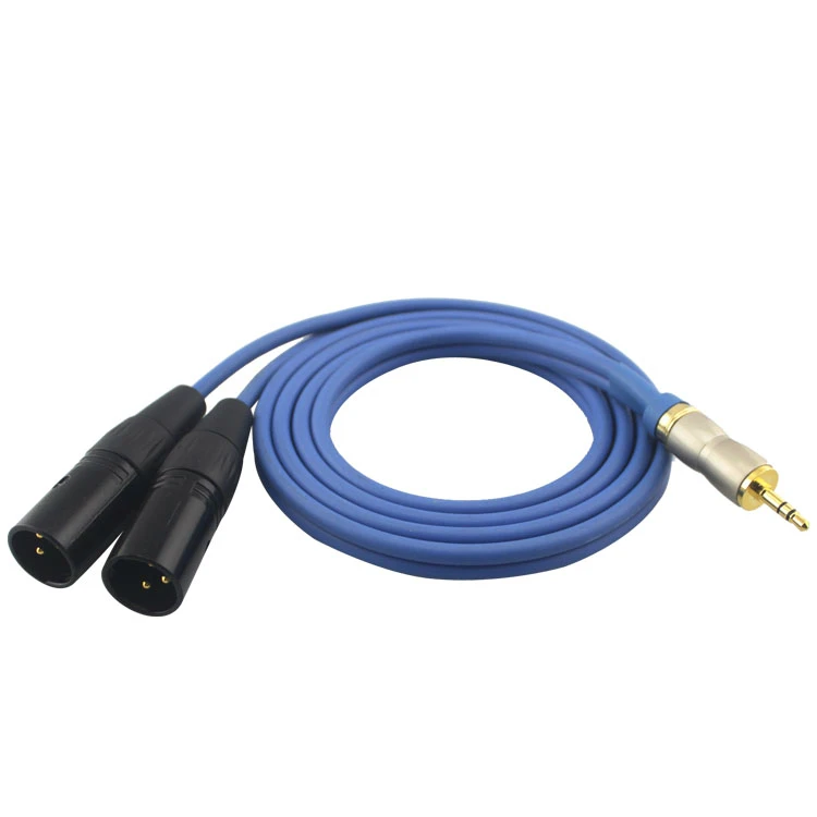 Высококачественный аудиокабель со штекером TRS Mini Jack 3 5 мм на 2 штекера XLR 3Pin для