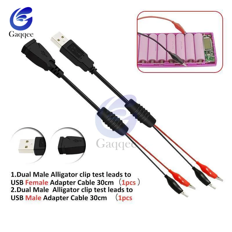 USB зажим крокодил провод мужчины женщины к тестер детектор напряжения