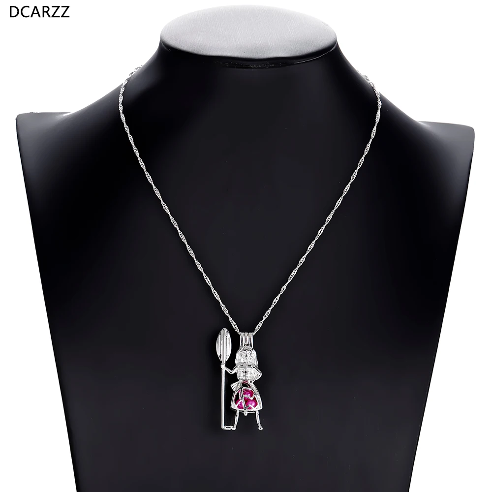 Моана жемчуг колье с кулоном в виде клетки взрослый Моана костюм ручной работы жемчуг бусины кулон для женщин Девушка принцесса косплей DIY ювелирные изделия оптом