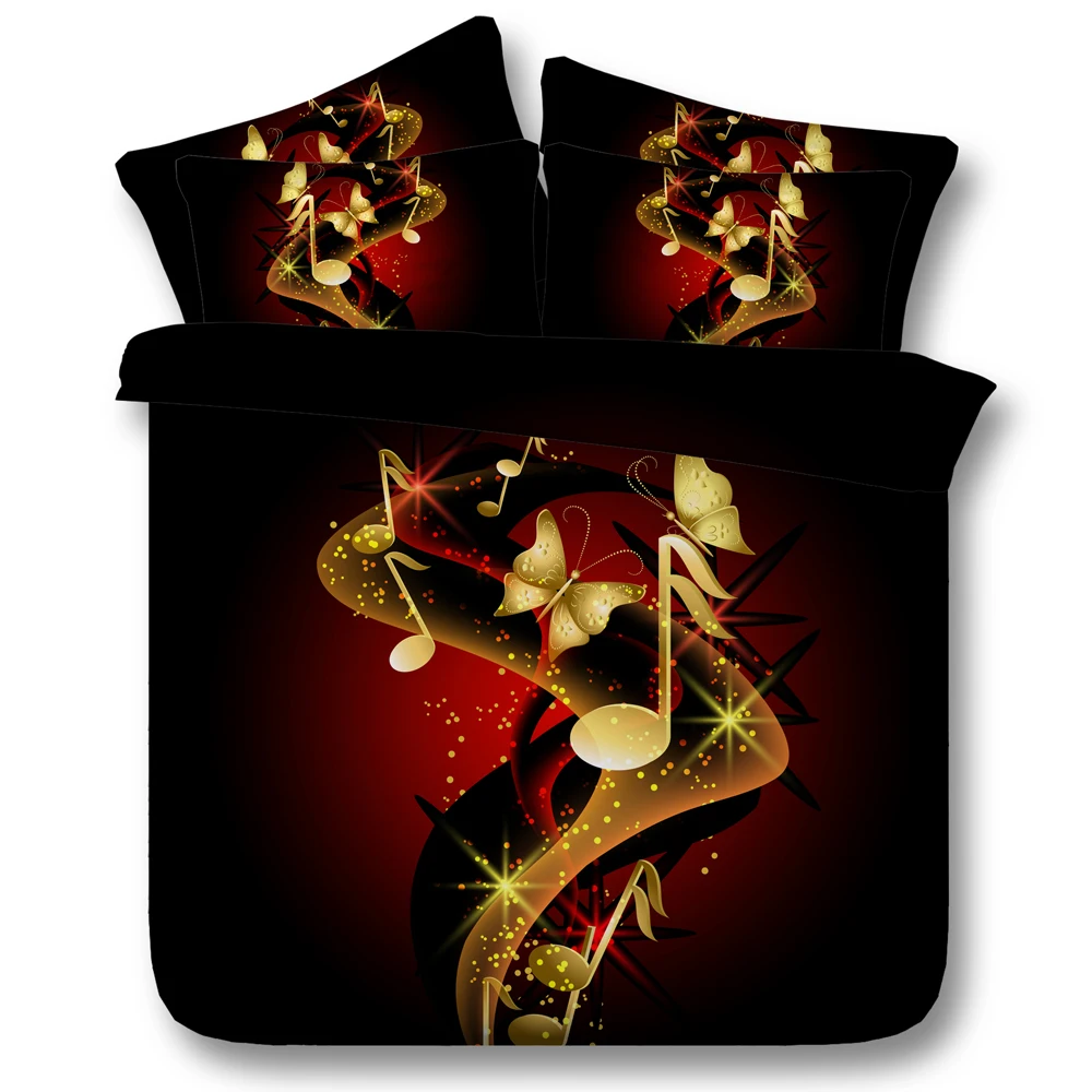 Наборы постельного белья в стиле &quotмузыкальная кожа&quot двойные комплекты супер