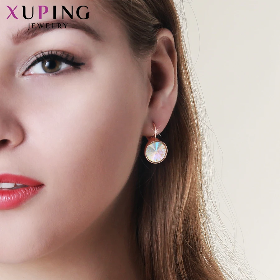 Xuping ювелирные изделия Винтаж Дизайн обручи серьги кристаллы от Swarovski Patry Подарки для женщин девочек M86-20454