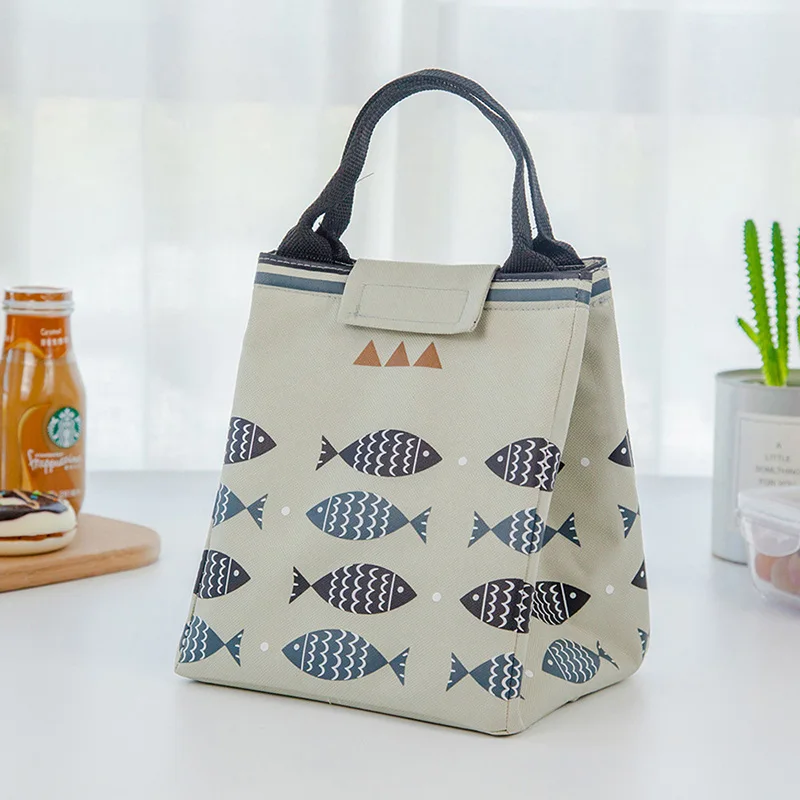 Функциональная сумка холодильник с узором для ланча портативная изолированная
