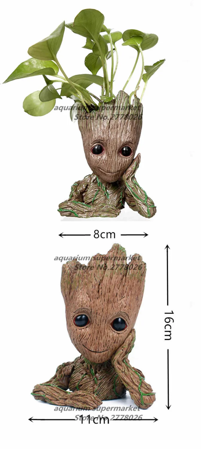 Цветочная ваза в виде черепа горшок ручной работы модель Groot половинчатая