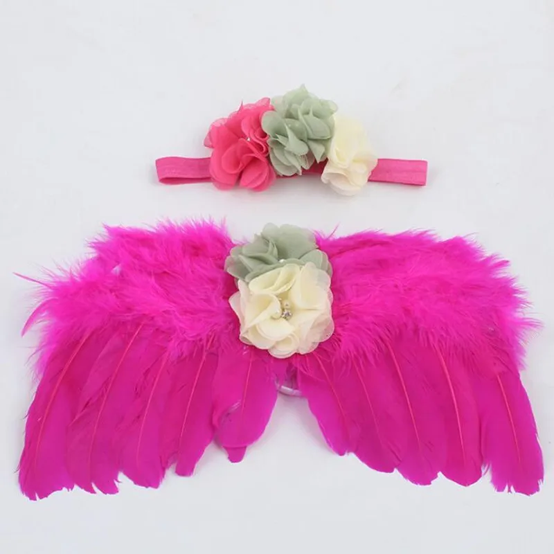 Infant Baby Girls Feather Wings Headband Photo Props Newborn Photography Outfits Party Favor Halloween Christmas|Реквизит для