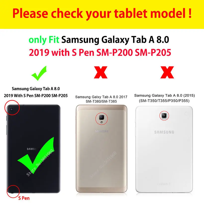 Чехол для samsung galaxy tab A 8 0 2019 с S-образной искусственной кожей | Компьютеры и офис
