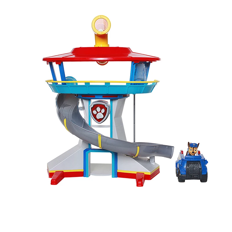 Paw Patrol фигурки, игрушка, коллекция штабов, Щенячий патруль, смотровая башня, спасательная гоночная игрушка, база, детский подарок