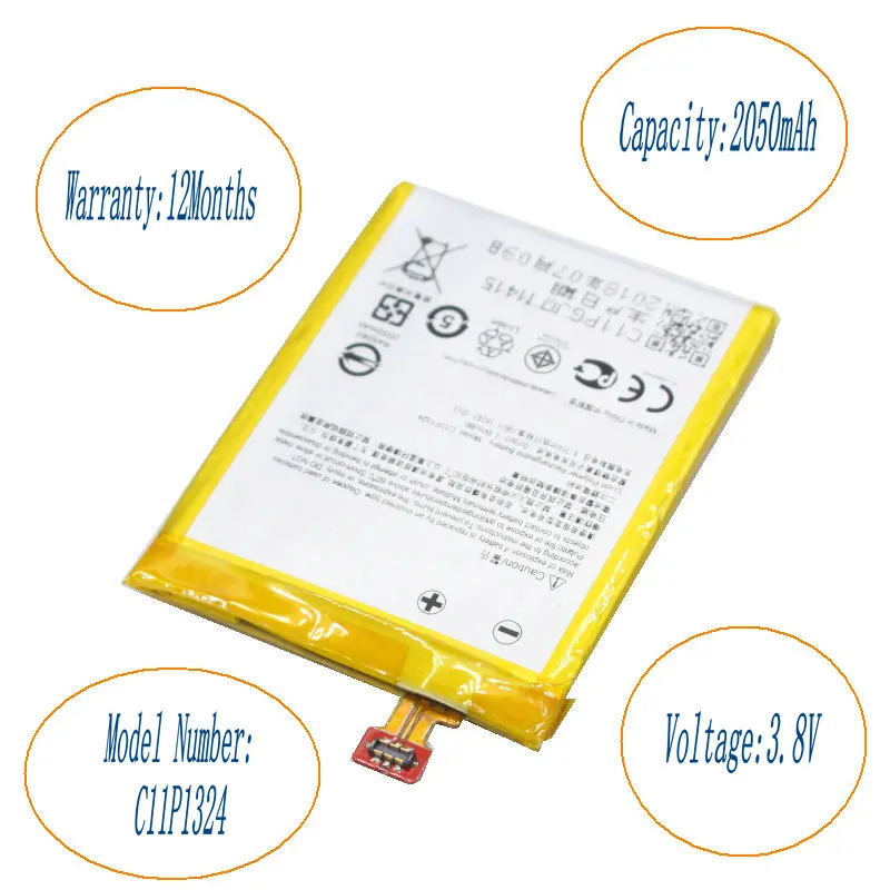 Сменный аккумулятор iSkyams 1x2050 мАч C11P1324 для телефона ASUS Zenfone 5 T00F T00J A501CG A500CG A501 A500G Z5