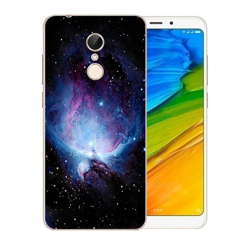 5.7 inch For Xiaomi Redmi 5 Phone Case Soft Silicone TPU Back Cover for Capa Starry Sky Pattern xaomi Shell |