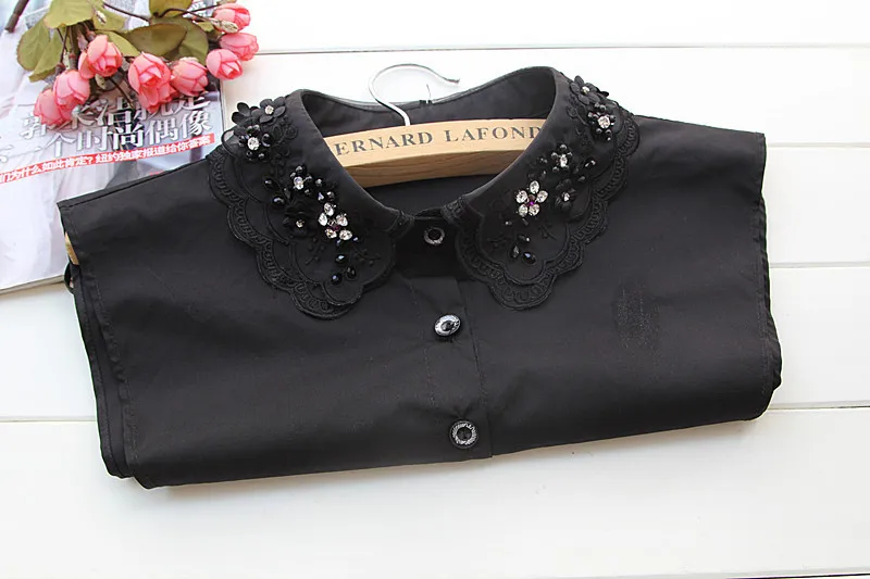 Поддельный Воротник 2017 белый и черный галстук украшение для костюма вытяжки