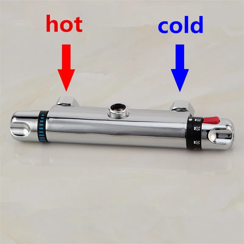 Смеситель для воды медный с термостатическим сердечником настенный смеситель