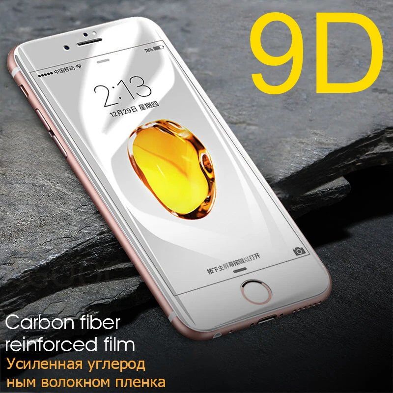 Защитное стекло для Apple iPhone 6 6S 7 8 Plus X XR XS Max 6 6S Plus закаленное защитное стекло 9D с закругленными краями