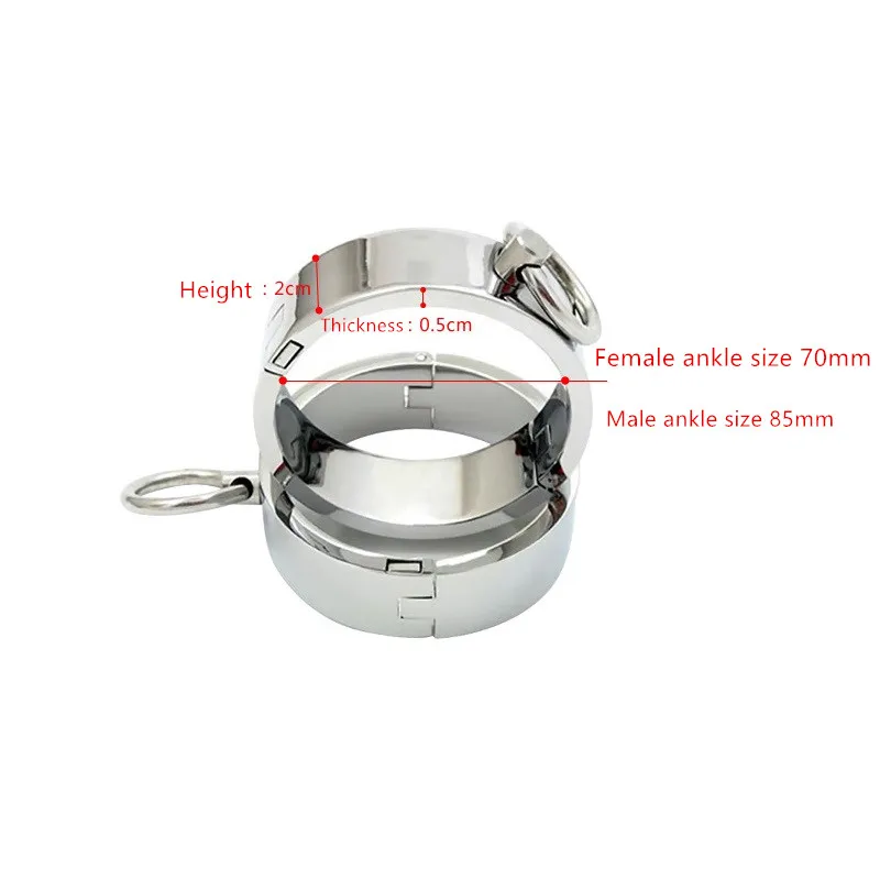 Height 20mm Dia 55/60/70/85mm Zinc alloy metal handcuff ankle bondage restraint BDSM for male female couple game sex toy |