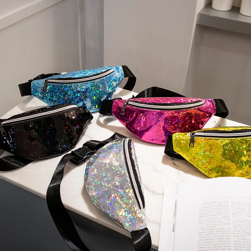 

New sequins handbags fashion wild pockets girls chest bag summer trend package