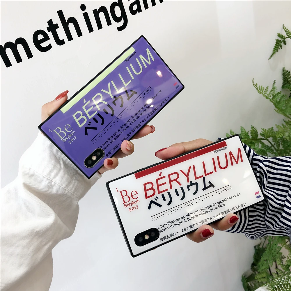 WULAWUKU новые моды японский элементы площадь жесткий чехол для iphone 10X8 8 плюс 7 6 6s