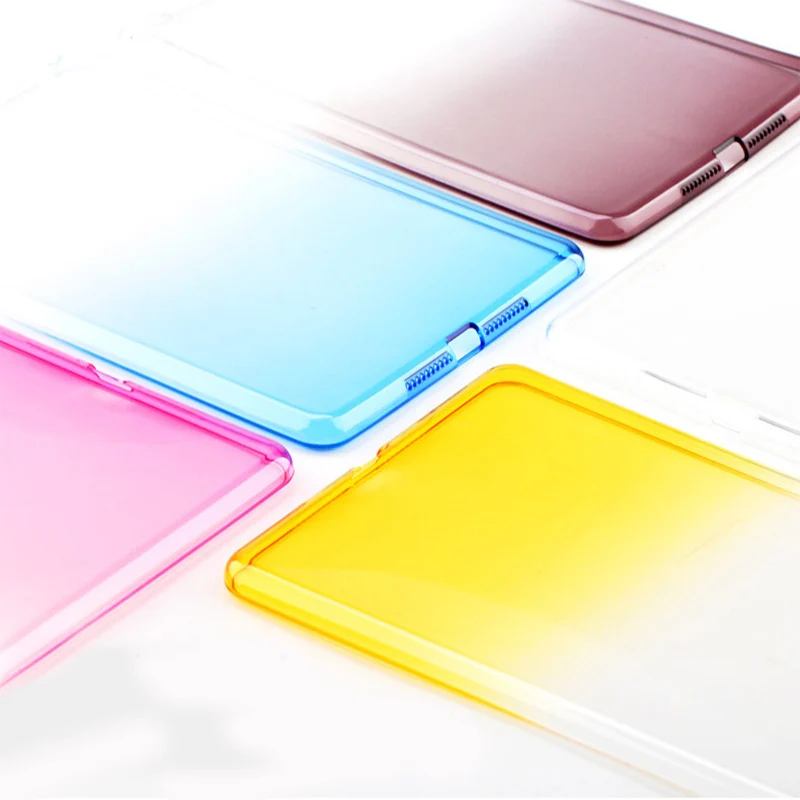 Чехол для iPad 2018 2017 9 7 дюймовый ТПУ прозрачный силиконовый градиентный цветной