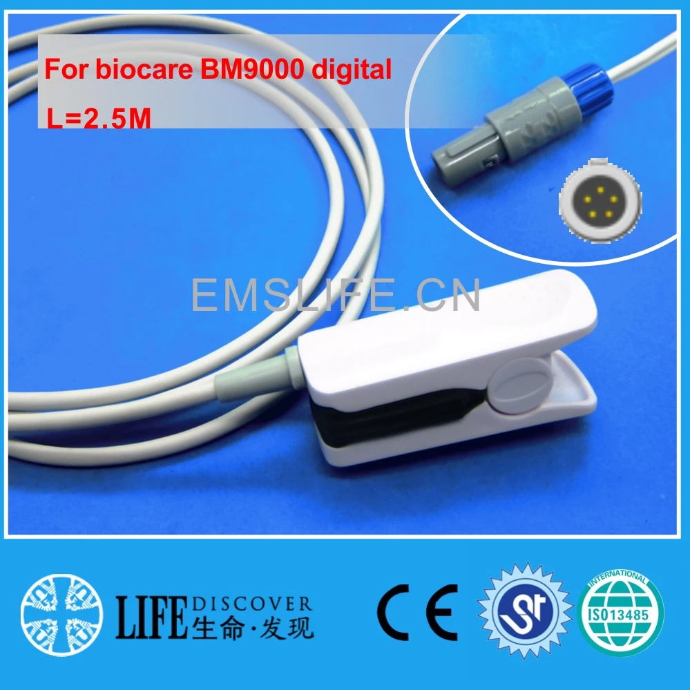 

Длинный кабель MR finger clip spo2 датчик кислорода для biocare BM9000 digital
