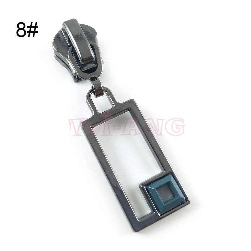 20pcs/lot Distinct 5# Zipper Fixer 8# Slider with Rectangle and Square Shape Combination Pull Tab Deep Green Black | Дом и сад