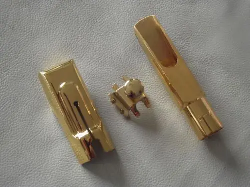 

Alto sax Metal Лигатура мундштука cap Gold plate