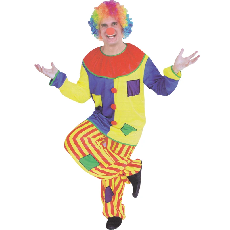 Бесплатная доставка костюм для хеллоуина маскарадный мага клоуна взрослых