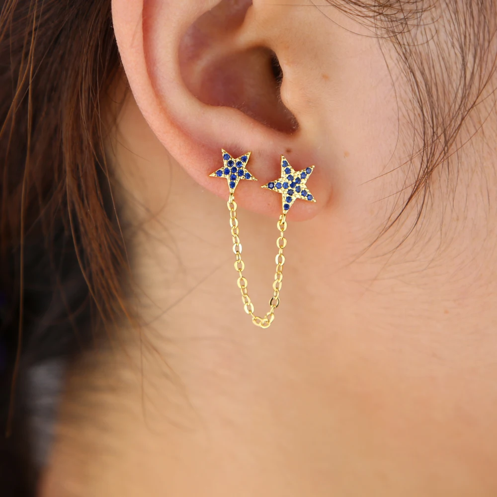 Сексуальные пляжные богемные серьги цепочки с морской звездой для женщин и
