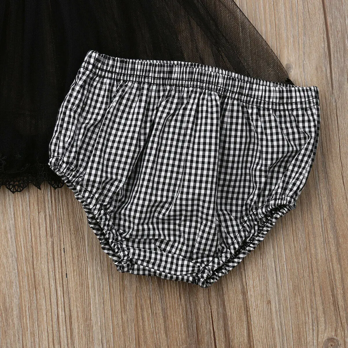 Комплект одежды для новорожденных девочек клетчатые сетчатые топы с бантом на