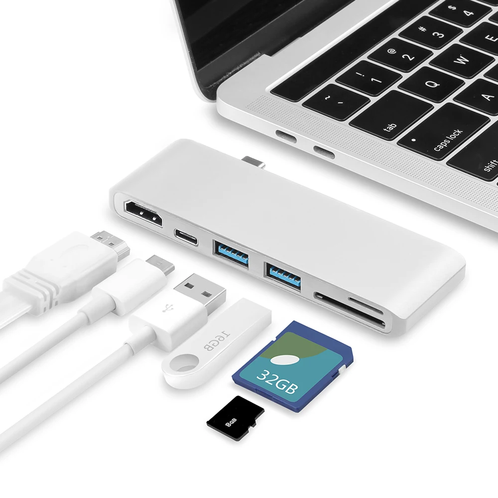 USB C концентратор к HDMI с поддержкой 4K Тип Hub + 2 взаимных обмена данными между