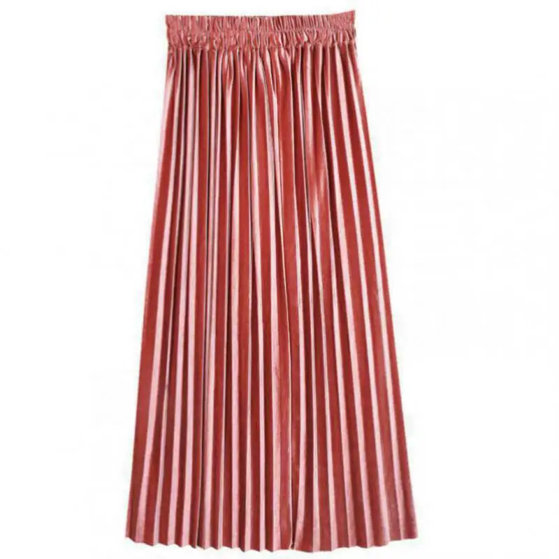 Женская длинная Плиссированная Юбка NFIVE брендовая облегающая бархатная юбка с