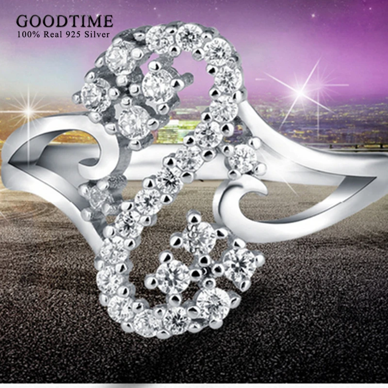 Новое модное кольцо из циркония с маленьким лебедем серебро 925 пробы ювелирные