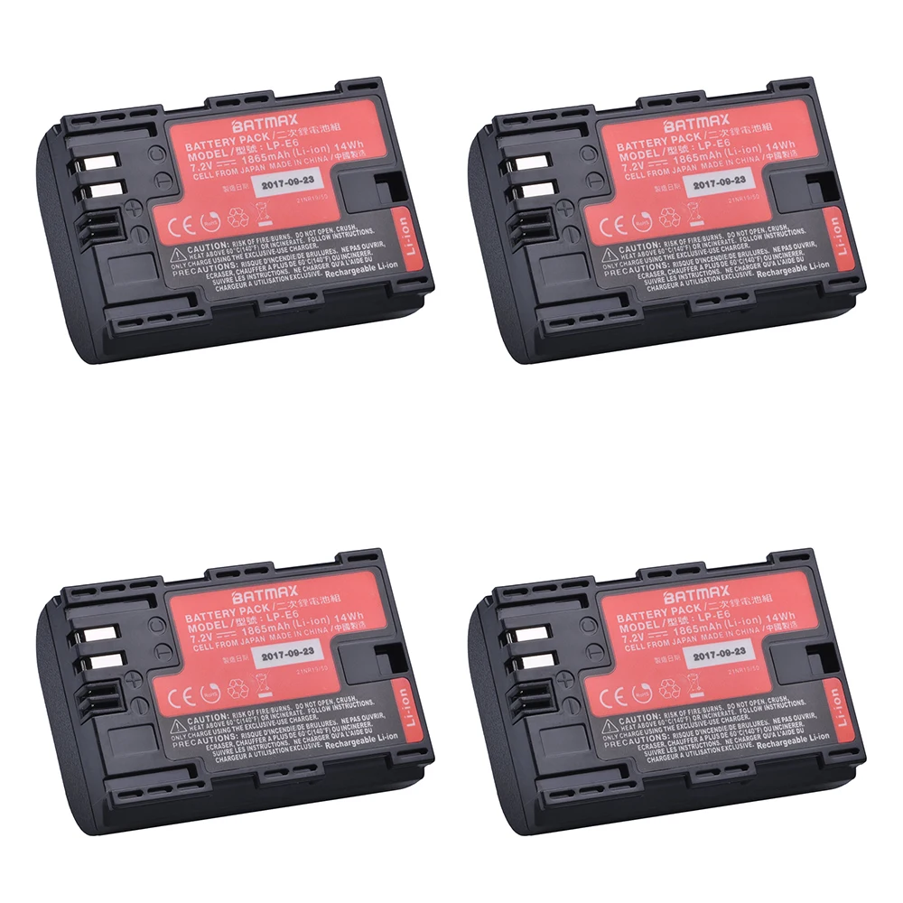 4 шт. Аккумулятор для камеры Canon EOS 5D Mark II III 60D 60Da 7D 70D 6D|lp e6n|lp-e6 lpe6camera battery |