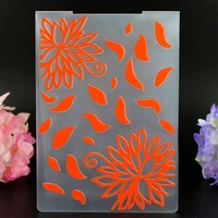 ylef052 flower plastic embossing folder for scrapbook stencils diy photo album cards making decoration template tool 10 514 5cm