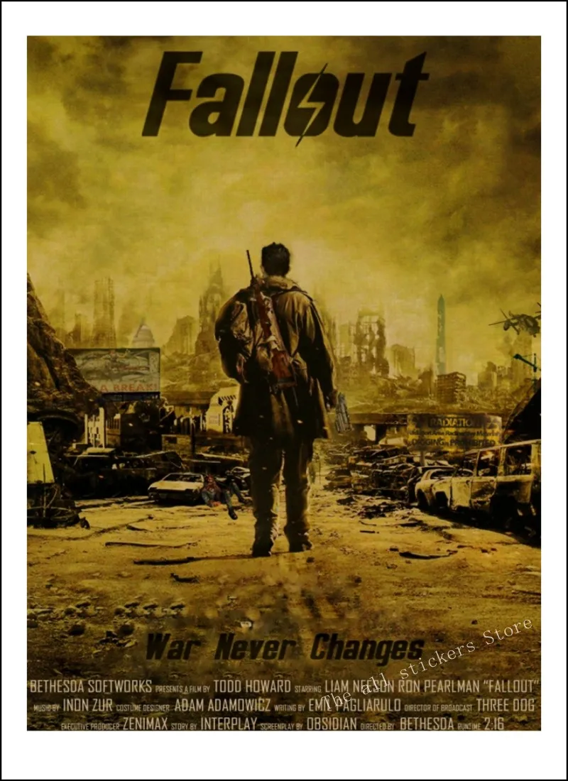 Fallout 4-DLC Nuka world. Fallout 3 4 игровой постер домашний интерьер украшение крафт-игра постер рисунок core наклейки на стену/9005 - Цвет: 4