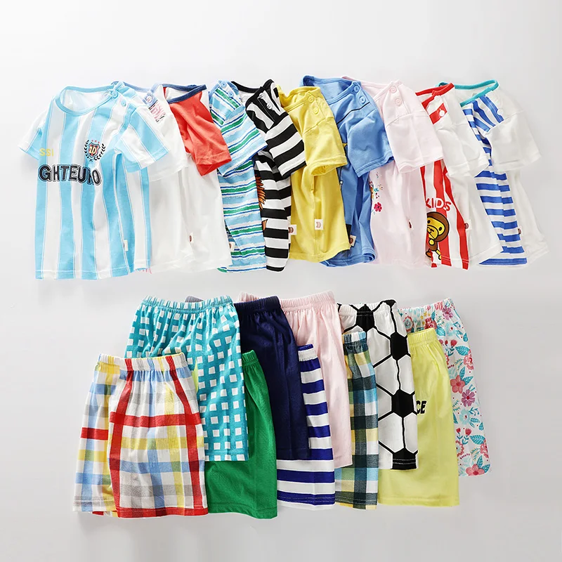 2019 Новая летняя одежда для малышей модные комплекты одежды маленьких мальчиков и