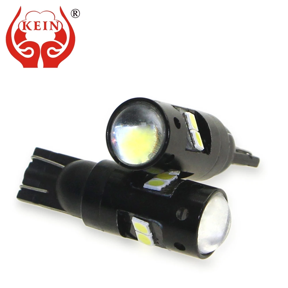 

KEIN 2PCS 12V 24V T10 W5W LED 3030 Super Bright AUTO CAR Lights 8SMD 194 High Qualit Side Wedge Parking Signal Lamp Bulb Vehicle