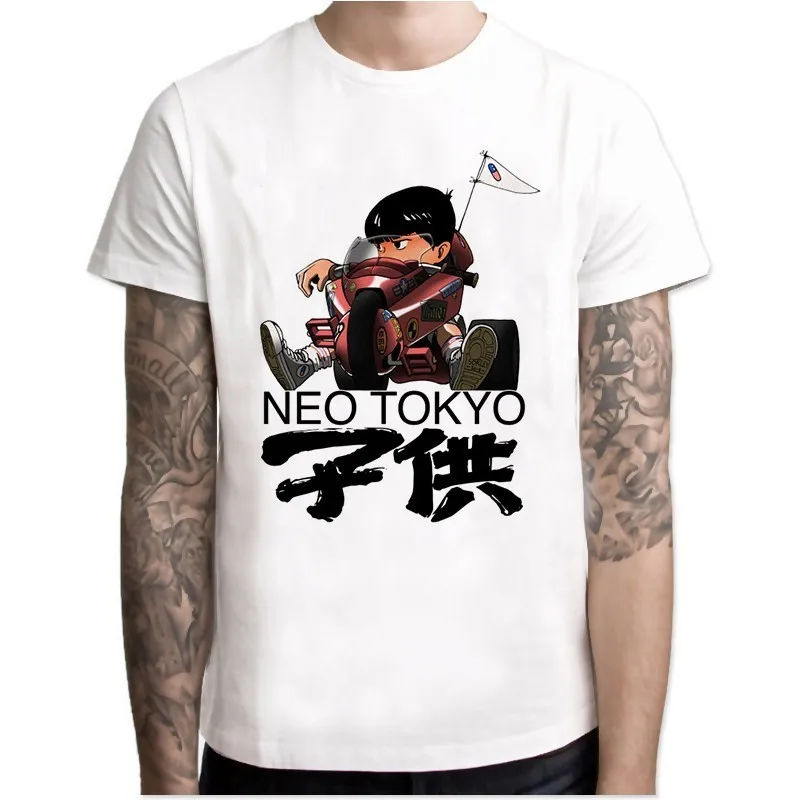 Футболка Akira Shotaro Kaneda Neo Tokyo streewear Мужская футболка с японским аниме принтом летняя