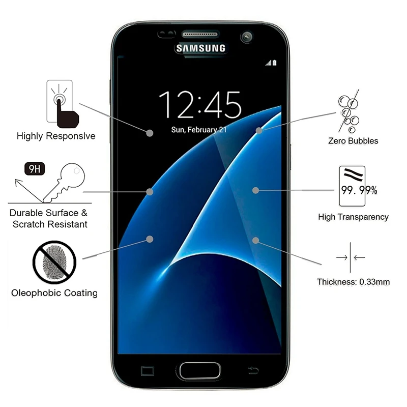 Защита для экрана с полным покрытием samsung Galaxy A3 A5 A7 2017 2016 J5 J7 Prime S6 S7 Премиум чехол