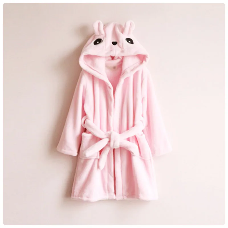 

Детская мультяшная одежда для сна с капюшоном, детские халаты, пижамы для мальчиков и девочек, утепленная Домашняя одежда, осень-зима, детск...