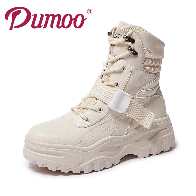 Dumoo/женские кроссовки на высокой платформе 5 см повседневные ботинки для отдыха