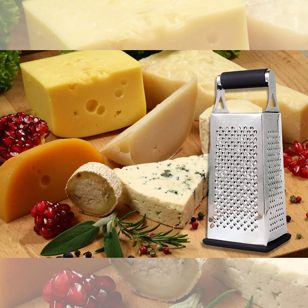 Многоцелевой 4 Двусторонняя лезвия сыр овощи тёрка для моркови огурец Slicer Cutter Box Контейнер кухонные принадлежности нержавеющая сталь