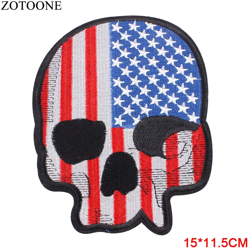 0003 ZOTOONE нашивка в стиле панк-рок, Байкерская нашивка с большой вышивкой, Байкерская нашивка, Байкерская нашивка с утюгом для одежды, джинсовый жилет, куртка, нашивка на спине C - Цвет: 0003