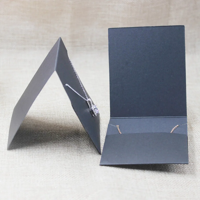 Делюкс пустой дисплей ожерелье и пакет карты сложенный ювелирные изделия кулон