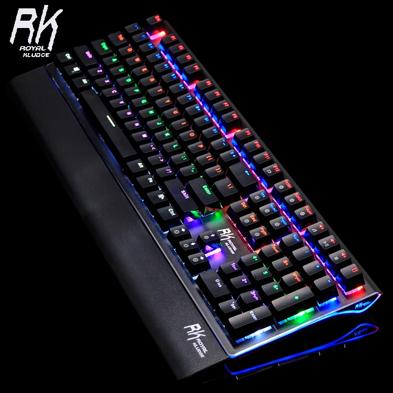 Royal Kludge RK Side 108 108 клавиш RGB USB Проводная Механическая игровая клавиатура коричневый переключатель AKRO профессиональное издание
