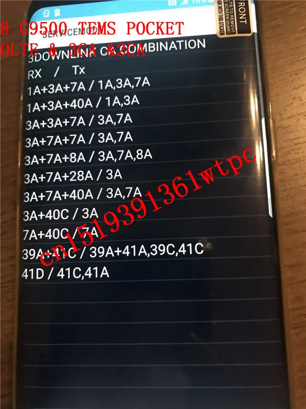 dhl+ s8 g9500 TEMS POCKET, поддержка QAM256& 2CA& 3CA, perfect volte, polqa и qesq MOS. И т. д. тест