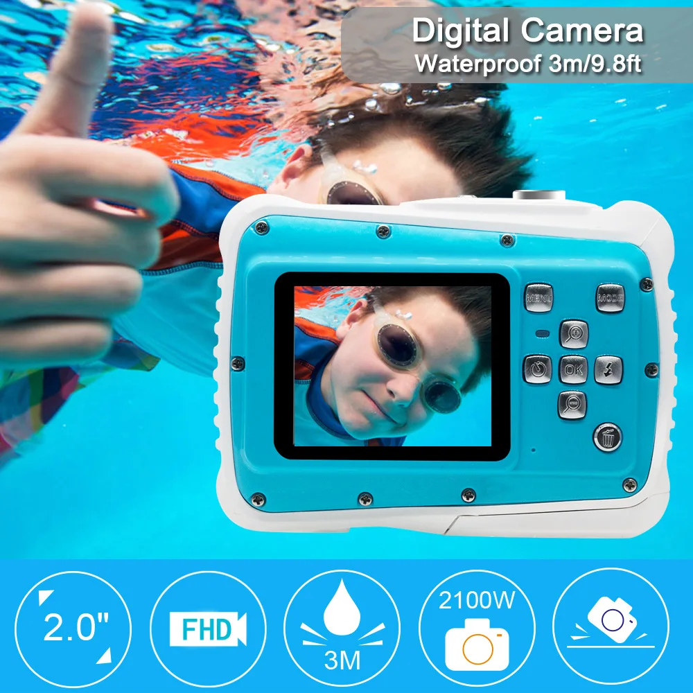 HD Mini 21M 32G LCD мультфильм камера Дети День рождения подарки подводный фото