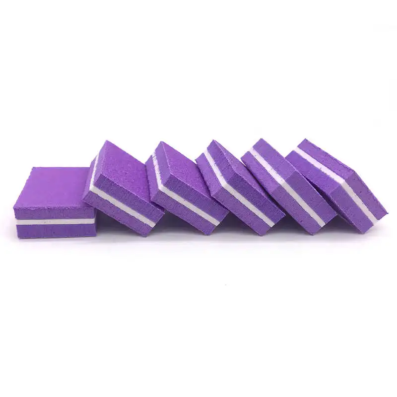 Purple 200X одноразовая губка пилка для ногтей 100/180 наждачная бумага красота Полировочный блок для ногтей педикюр маникюрные аксессуары для ногтей, инструменты - Цвет: Purple