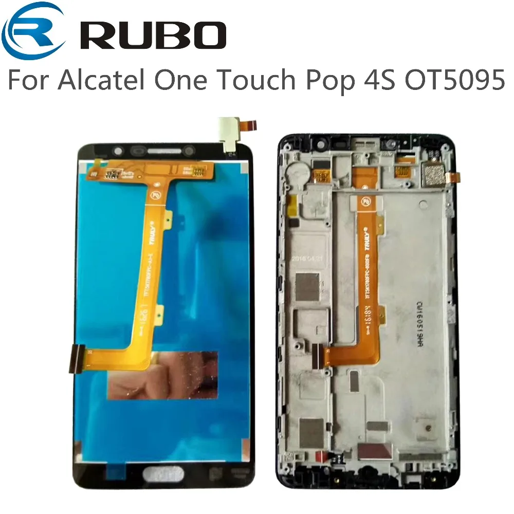 ЖК дисплей для Alcatel One Touch Pop кодирующий преобразователь сенсорного экрана в сборе